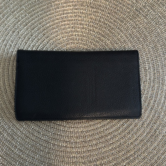 Fossil Black Leather Credit Card, Pen & Checkbook Holder - Picture 4 of 4